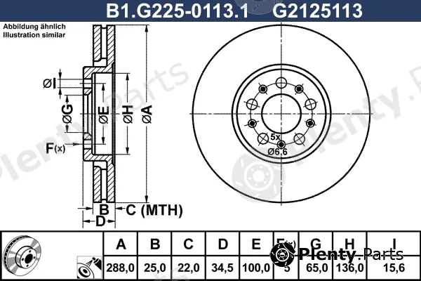 Galfer B1.G225-0113.1 — Brake Disc