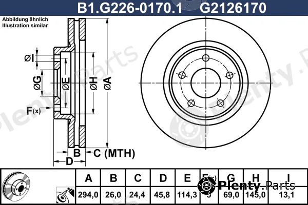 Galfer B1.G226-0170.1 — Brake Disc