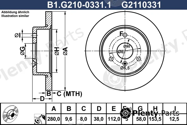 Galfer B1.G210-0331.1 — Brake Disc