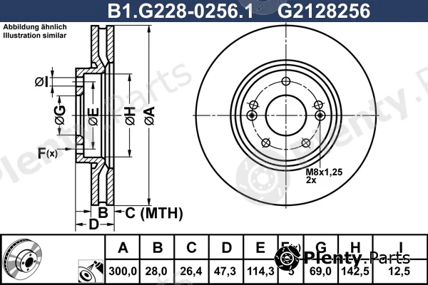 Galfer B1.G228-0256.1 — Brake Disc