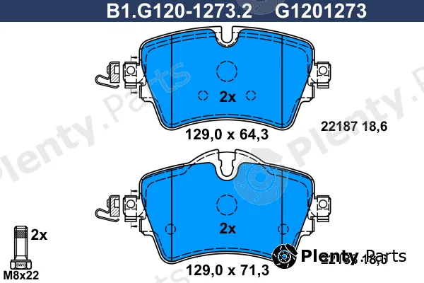 Galfer B1.G120-1273.2 — Brake Pad Set, disc brake