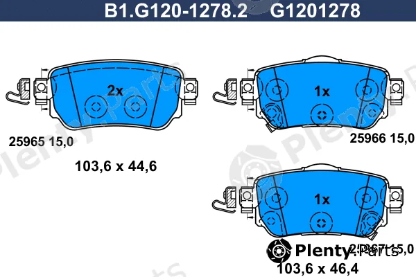 Galfer B1.G120-1278.2 — Brake Pad Set, disc brake