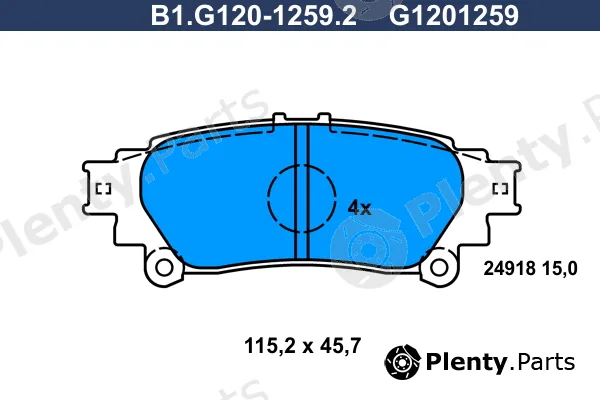 Galfer B1.G120-1259.2 — Brake Pad Set, disc brake