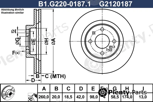 Galfer B1.G220-0187.1 — Brake Disc