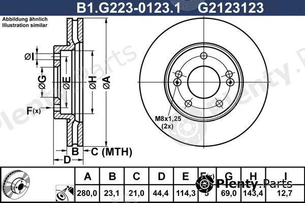 Galfer B1.G223-0123.1 — Brake Disc