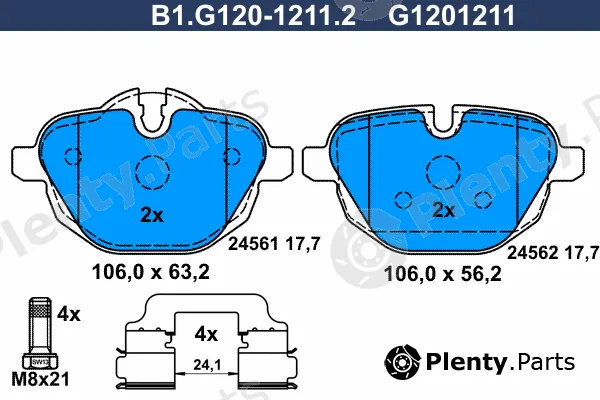 Galfer B1.G120-1211.2 — Brake Pad Set, disc brake