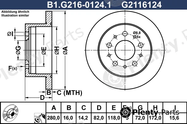 Galfer B1.G216-0124.1 — Brake Disc