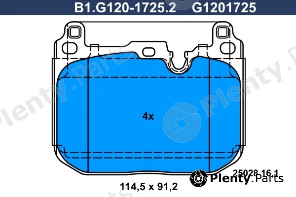 Galfer B1.G120-1725.2 — Brake Pad Set, disc brake
