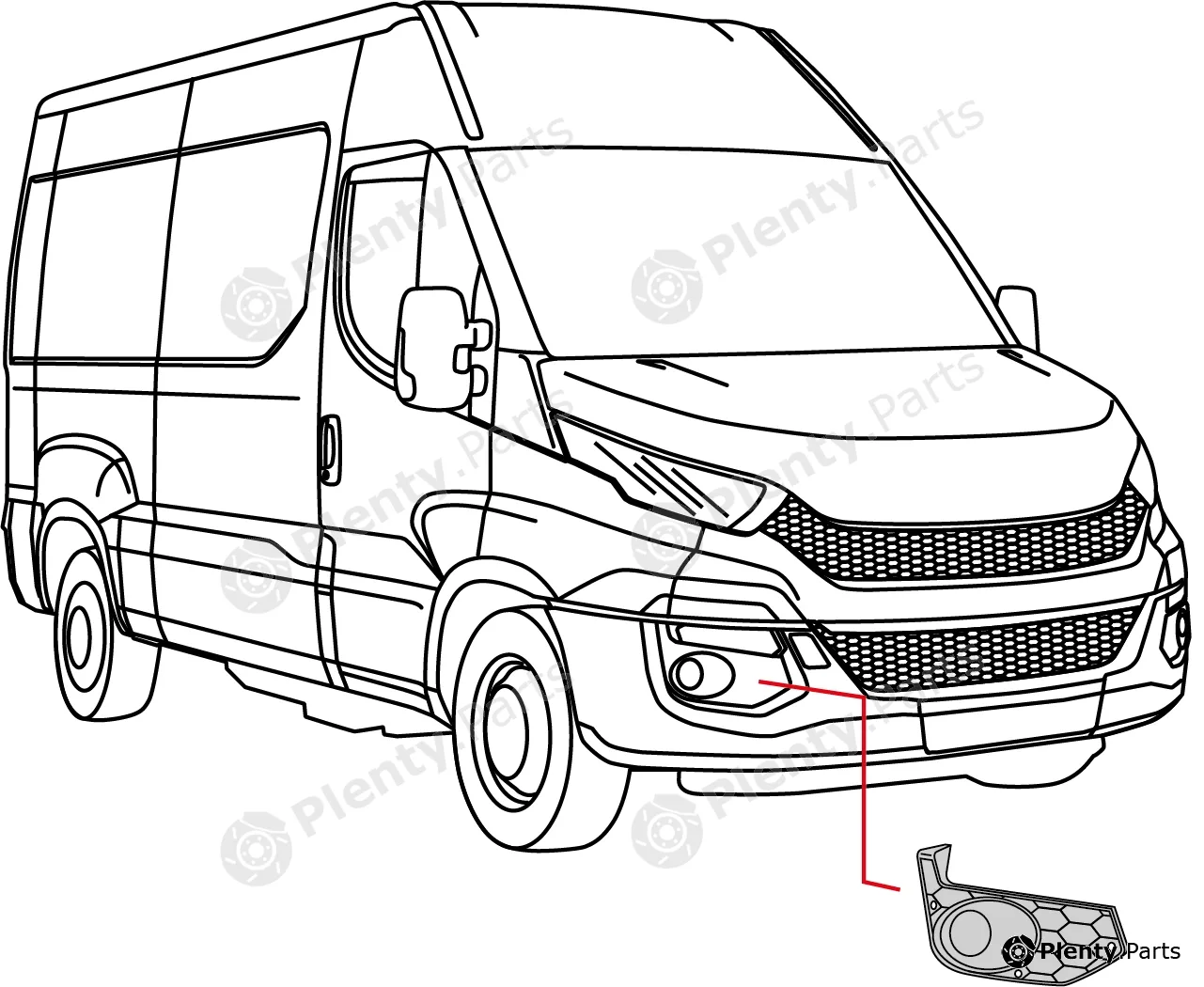 CovindSpA D14/136 — Frame, front fog light