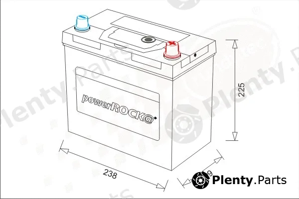 powerROCK BAT045RCNBL — Starter Battery
