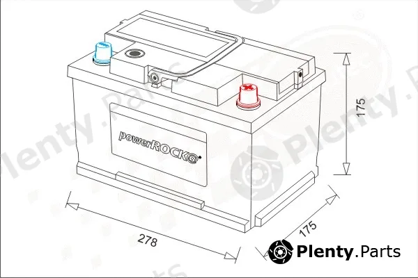 powerROCK BAT070RKN — Starter Battery
