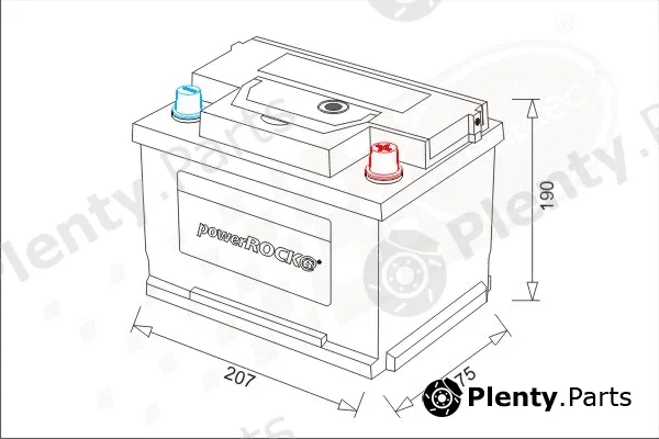 powerROCK BAT050RHT — Starter Battery EU TOP-9-Programm mit VAG