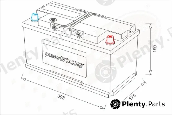 powerROCK BAT110RHN — Starter Battery