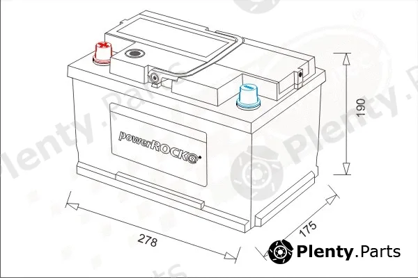 powerROCK BAT072LHN — Starter Battery