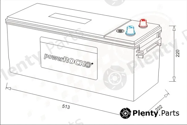 powerROCK BAT180RML — Starter Battery