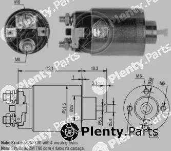 ZM ZM791 — Solenoid Switch, starter Solenoid Switch