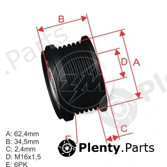 ZM ZM96.000.61 — Alternator Freewheel Clutch OAP/OWC Pulley