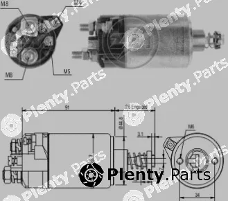 ZM ZM528 — Solenoid Switch, starter Solenoid Switch