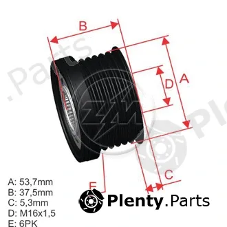 ZM ZM96.007.05 — Alternator Freewheel Clutch OAP/OWC Pulley