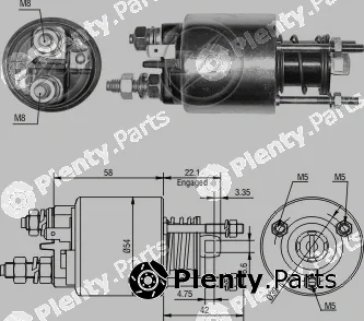 ZM ZM6-595 — Solenoid Switch, starter Solenoid Switch