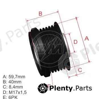 ZM ZM96.010.20 — Alternator Freewheel Clutch OAP/OWC Pulley