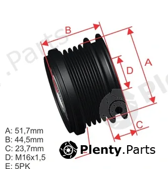 ZM ZM96.012.27 — Alternator Freewheel Clutch OAP/OWC Pulley