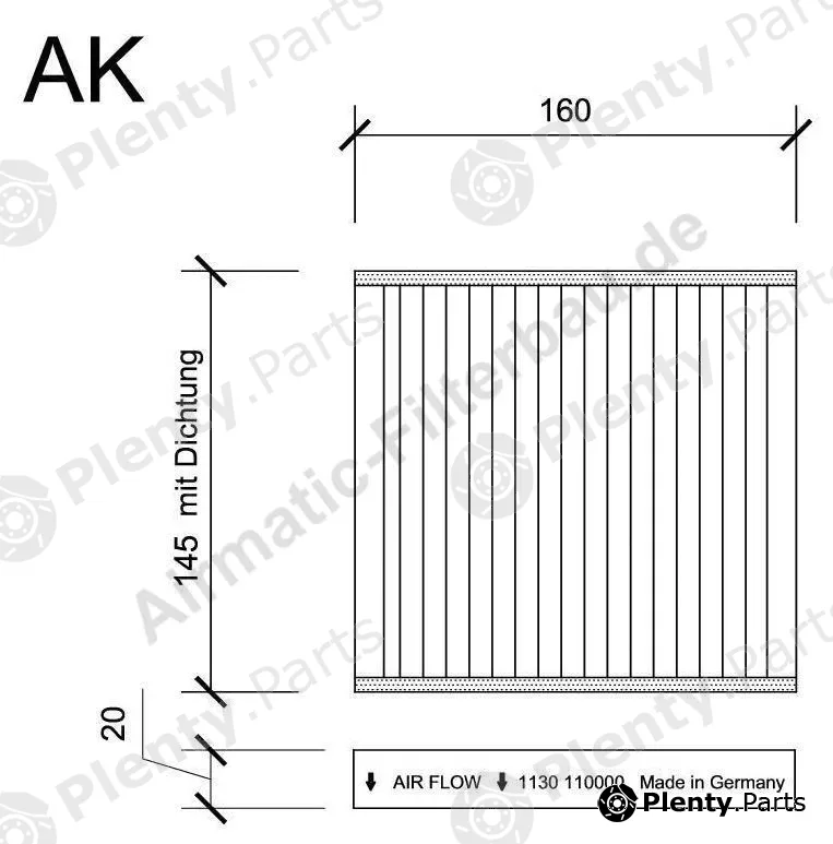 Airmatic IF1130 — Filter, cabin air