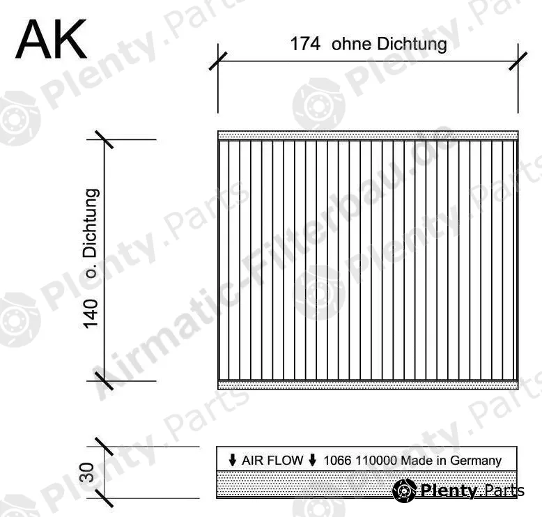 Airmatic IF1066S — Filter, cabin air