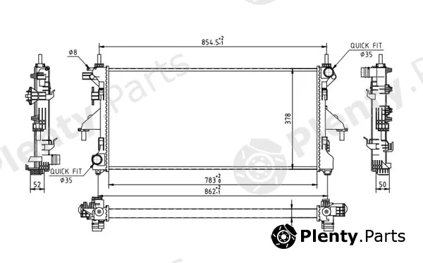 Hart 611191 — Radiator, engine cooling