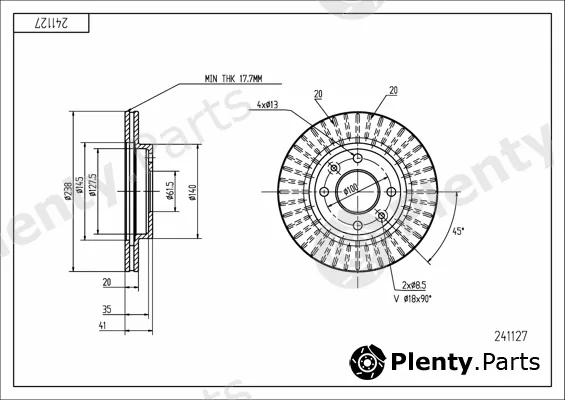 Hart 241127 — Brake Disc PREMIUM LINE