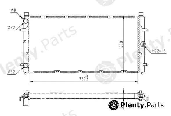 Hart 104211 — Radiator, engine cooling