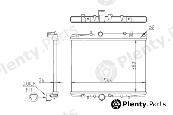 Hart 620258 — Radiator, engine cooling