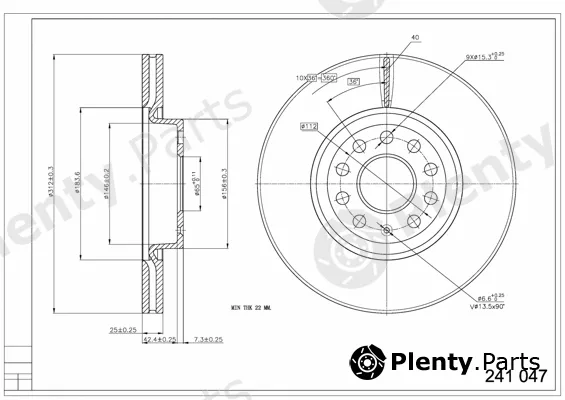 Hart 241047 — Brake Disc PREMIUM LINE