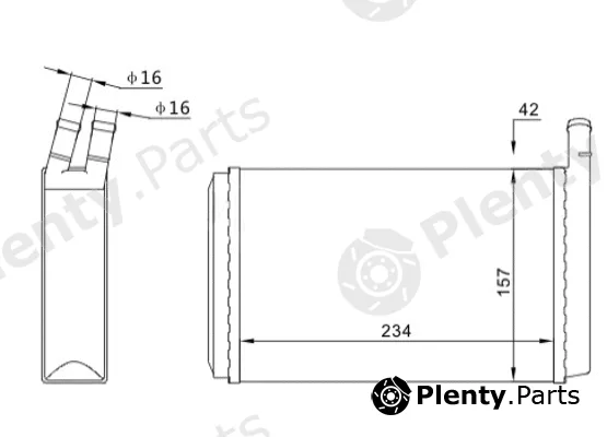 Hart 600250 — Heat Exchanger, interior heating