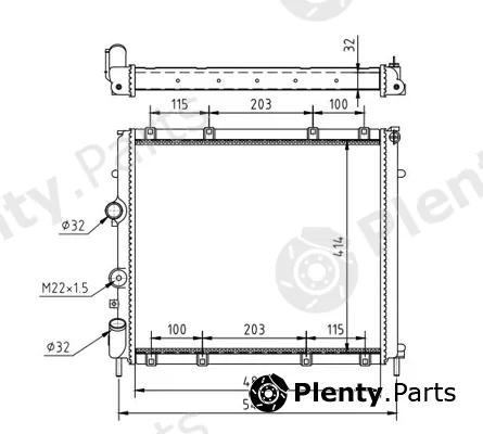 Hart 601389 — Radiator, engine cooling