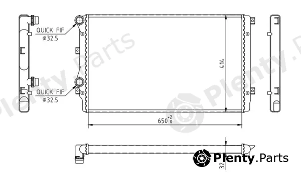 Hart 605992 — Radiator, engine cooling