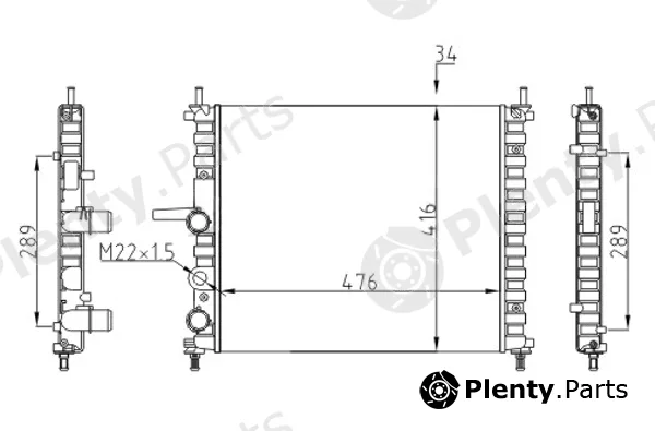 Hart 605561 — Radiator, engine cooling