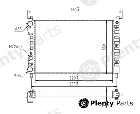 Hart 607408 — Radiator, engine cooling