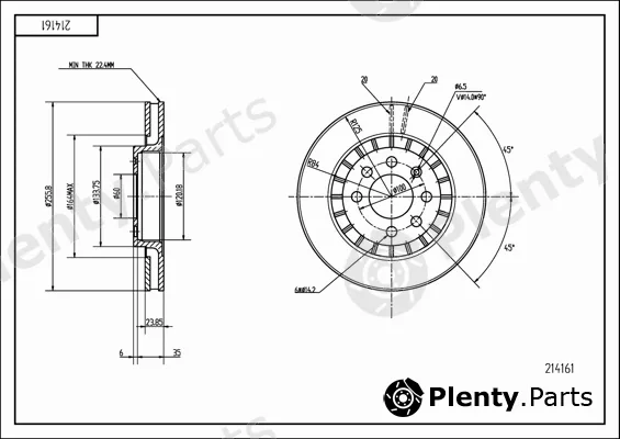 Hart 214161 — Brake Disc