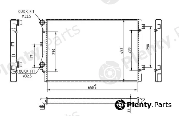 Hart 610659 — Radiator, engine cooling
