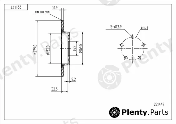 Hart 221447 — Brake Disc