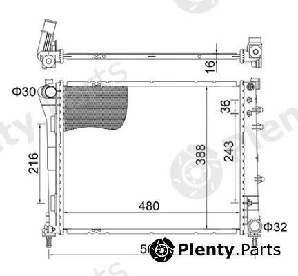 Hart 622002 — Radiator, engine cooling
