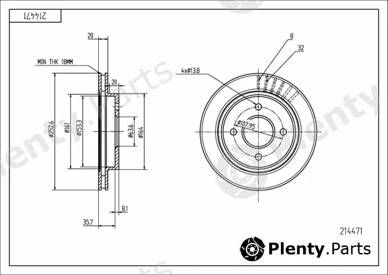 Hart 214471 — Brake Disc