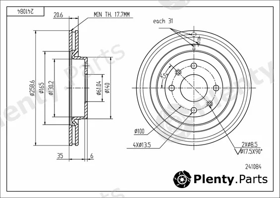 Hart 241084 — Brake Disc PREMIUM LINE