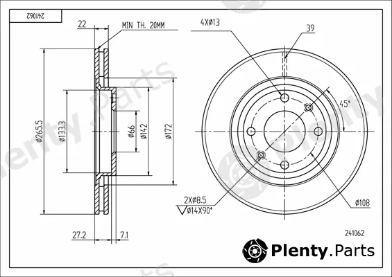Hart 241062 — Brake Disc PREMIUM LINE