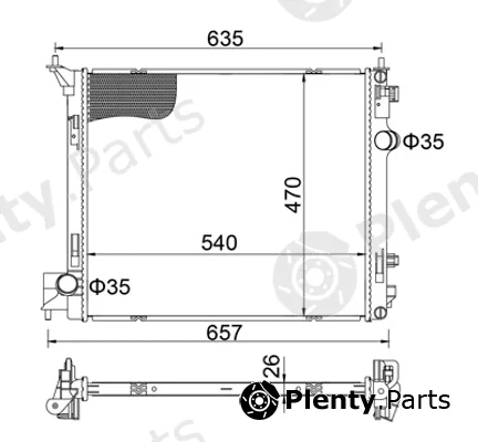 Hart 622007 — Radiator, engine cooling