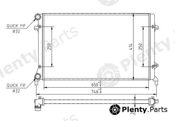 Hart 608017 — Radiator, engine cooling