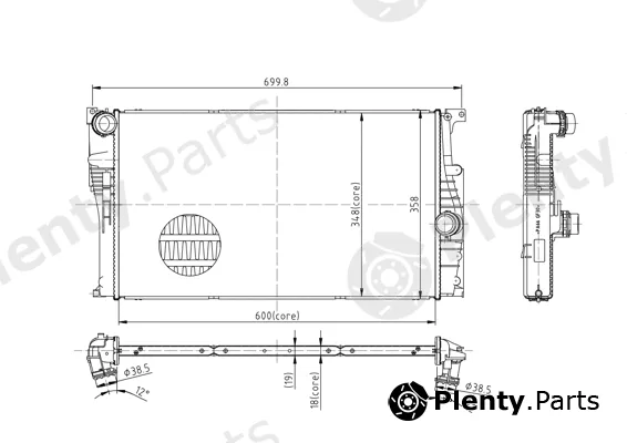 Hart 620332 — Radiator, engine cooling