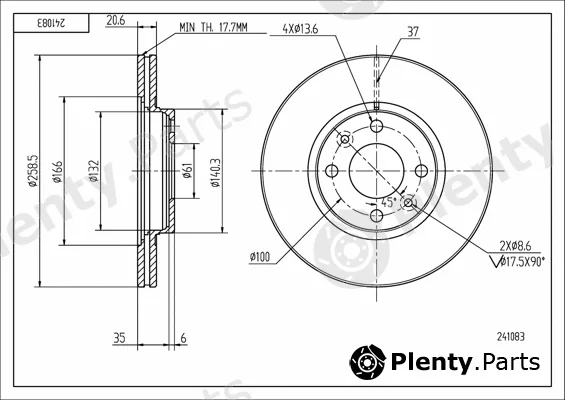 Hart 241083 — Brake Disc PREMIUM LINE