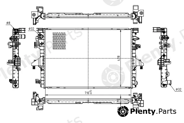 Hart 618692 — Radiator, engine cooling